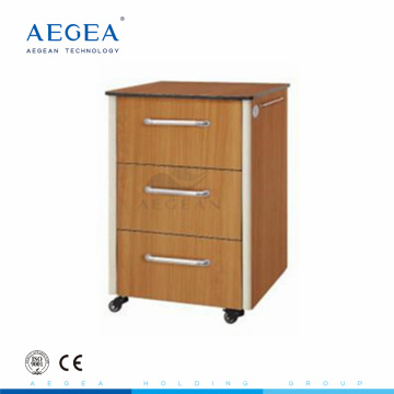 AG-BC016 Wooden frame movable hospital bedside chinese medicine cabinet